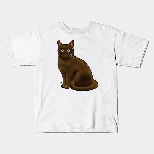 Burmese Cat - Sable Kids T-Shirt by Jen's Dogs Custom Gifts and Designs